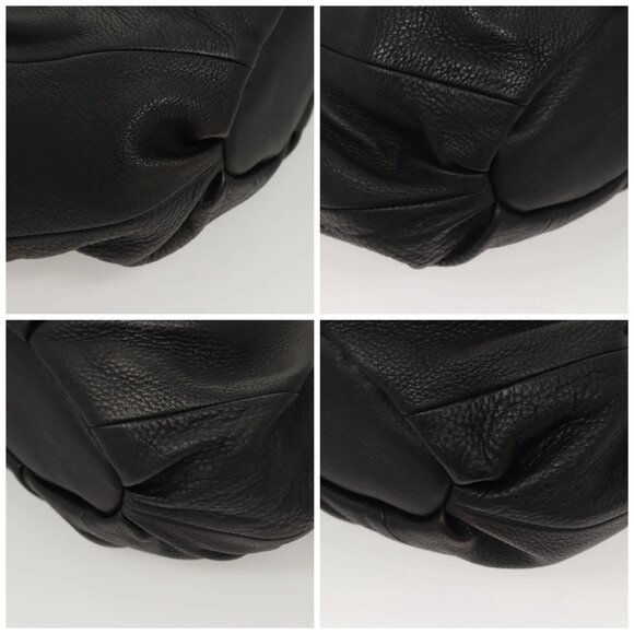 CELINE Hand Bag Leather 2way Black Silver Auth - Picture 16 of 16